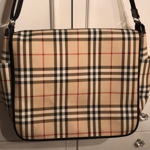 Burberry crossbody messenger bag.